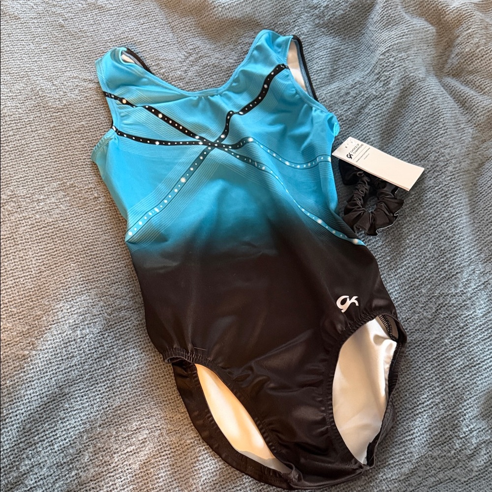 GK Blue and Black leotard